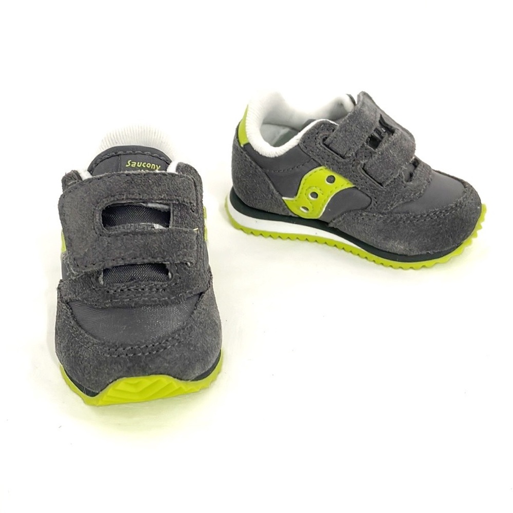 Saucony • baby jazz gray neon citrus yellow baby sneakers • size 2 • NIB